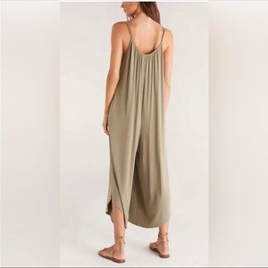 NWT Z Supply • Flared Jumpsuit Olive Branch Size S